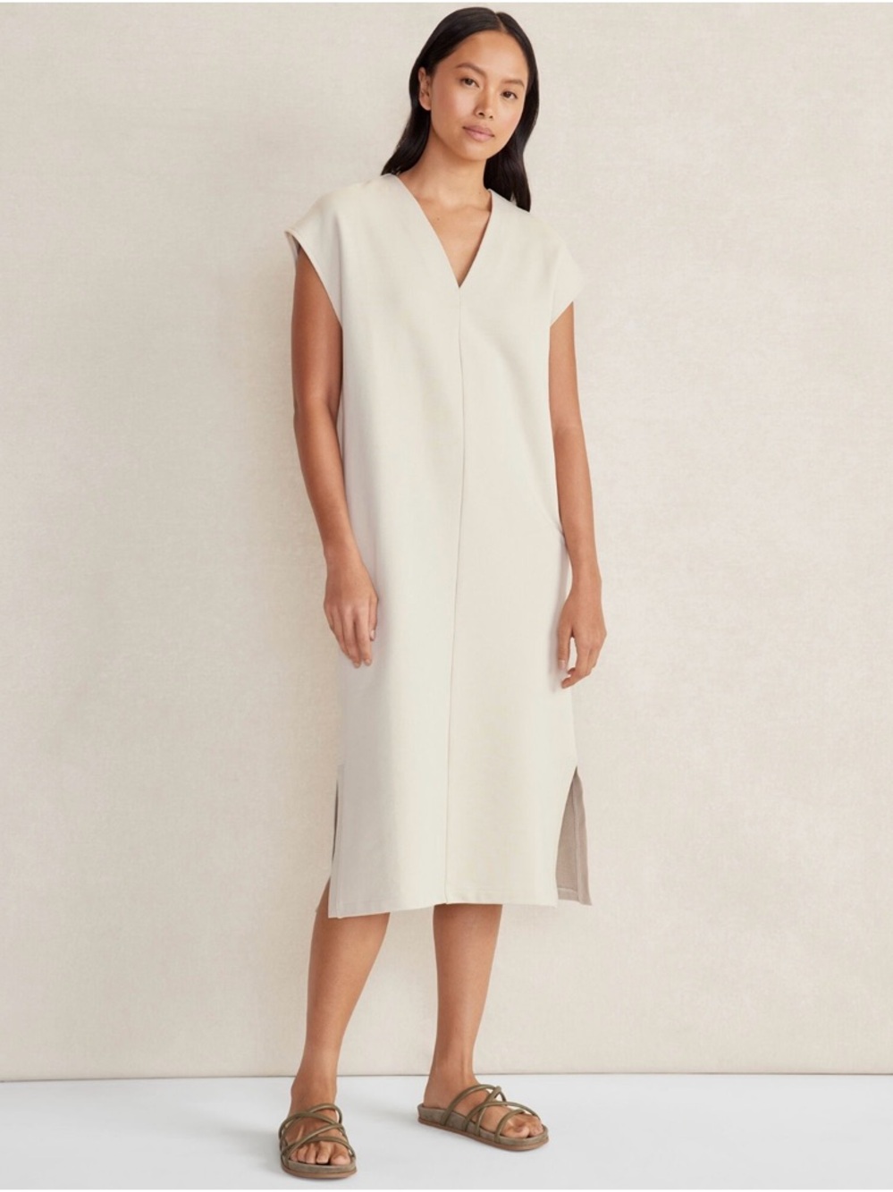 Haven Well Within Organic Cotton French Terry Sleeveless Summer Vaca Dress Small